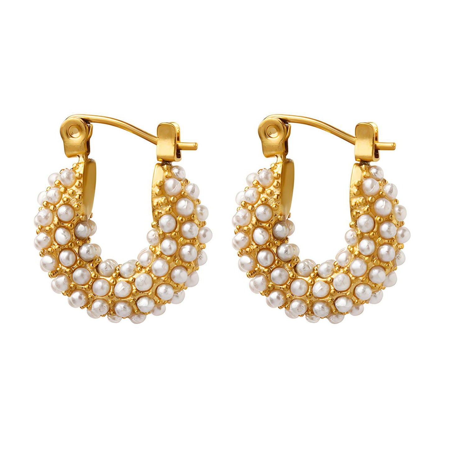 Honeycomb Pearl Earings