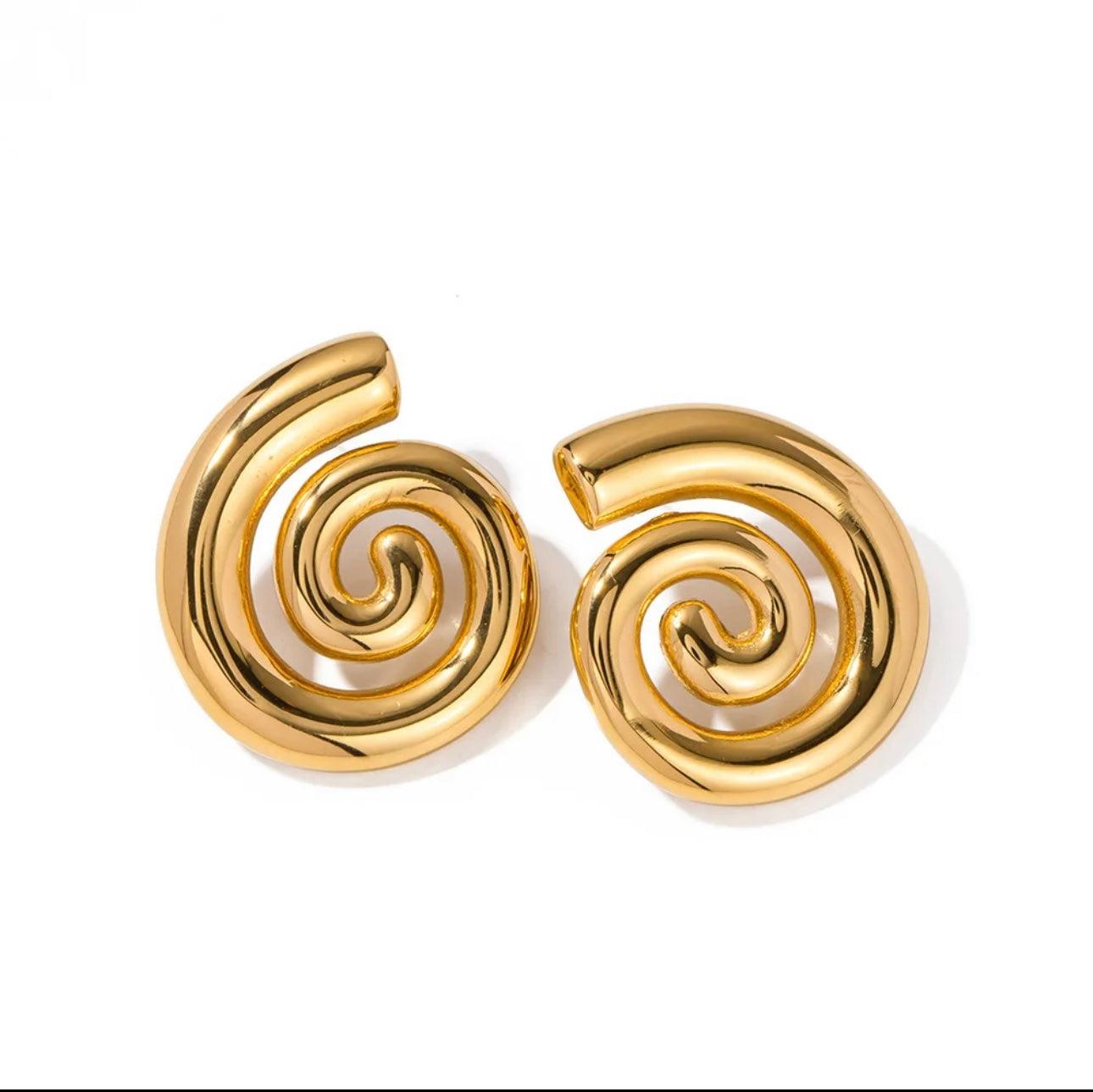 Golden Swirl Hoops